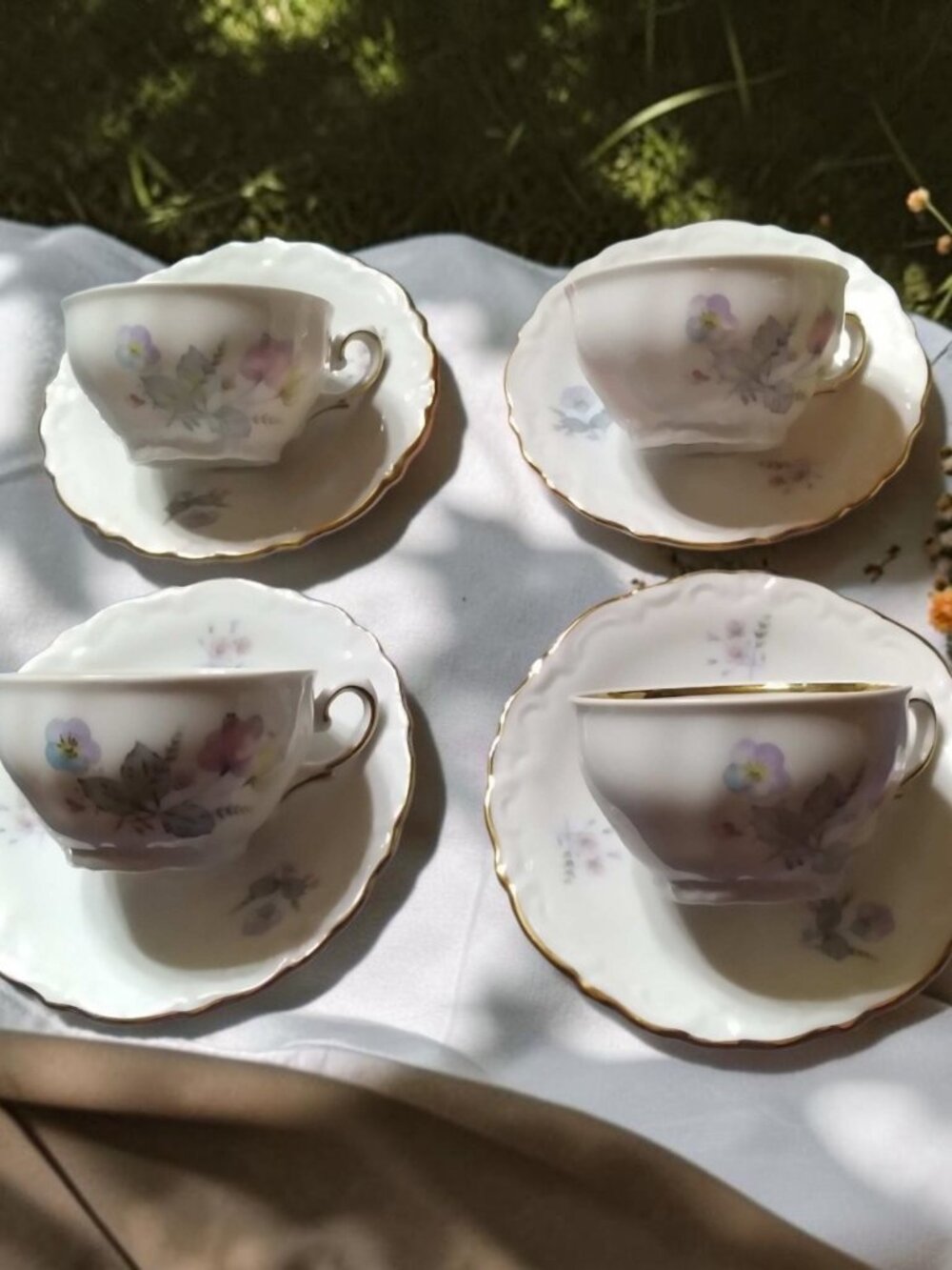 WINTERLING BAVARIAN VTG MINI Demitasse Cup and Saucer 8pc Set